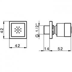 CISAL Cherie Боковая форсунка круглая, цвет хром (акция на товар из наличия)