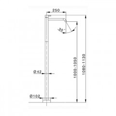 CISAL Less New Внешняя часть напольного смесителя для раковины напольной, цвет Bianco Opaco (без внутр части ZA004510)