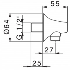 CISAL Vita Вывод для душа, цвет хром
