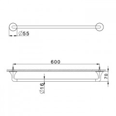 CISAL Vita Полотенцедержатель 300мм, хром (акция на товар из наличия)