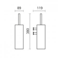 CISAL Xion Ерш подвесной, цвет нержавеющая сталь