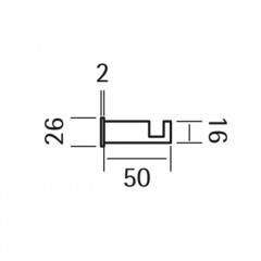 CISAL Xion Крючок, нержавеющая сталь AISI304L