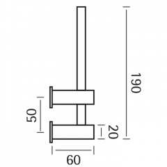 CISAL Xion Держатель для запасного рулона, цвет нержавеющая сталь