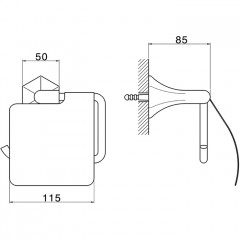 CISAL Cherie Бумагодержатель с крышкой, цвет хром
