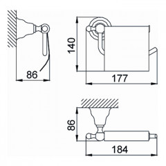 HUBER Croisette Бумагодержатель с крышкой, цвет бронза
