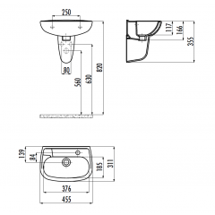 CREAVIT Раковина TP030 овальная (30*45см)