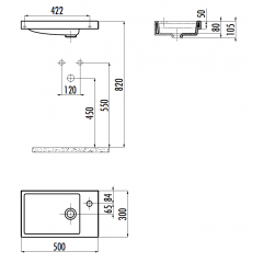CREAVIT Раковина TP026 мебельная (30*50 см)