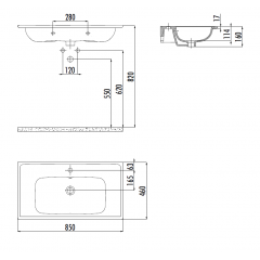 CREAVIT Раковина ER085-00CB00E-0000