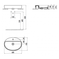 CREAVIT Раковина мебельная LP161 (60см)