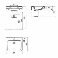 CREAVIT LARA Полупьедестал