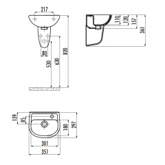 CREAVIT Раковина мебельная (29*35 см) TP135
