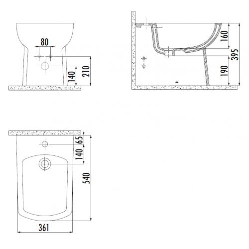 CREAVIT LARA Биде LR500