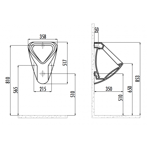CREAVIT Писсуар TP630