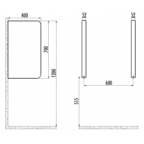 CREAVIT Перегородка для писсуара TP690
