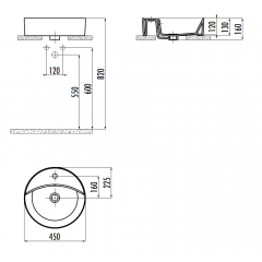CREAVIT Раковина (45 см) NC046-00CB00E-0000