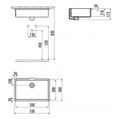 CREAVIT Раковина TP730 мебельная (30*50)
