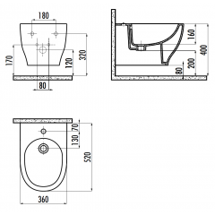 CREAVIT MARE Биде подвесное MA510