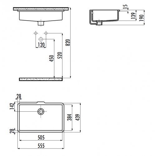 CREAVIT Раковина ТР738 (38x51 см)
