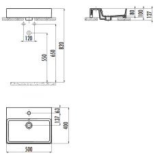 CREAVIT Раковина мебельная (40*50) VX242-00CB00E-0000