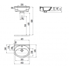 CREAVIT Раковина ET045 мебельная (45 см)