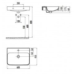 CREAVIT Раковина мебельная PD060-00CB00E-0000