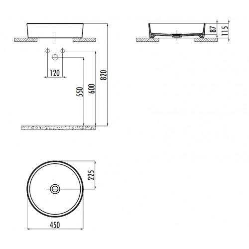 CREAVIT Раковина мебельная (45 см) LP145-00LC00E-0000