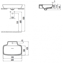 CREAVIT Раковина мебельная накладная RB061-00CB42E-0000