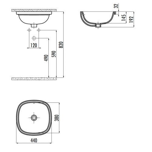 CREAVIT Раковина SO037 (38x38 см) SO037.00000