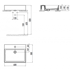 CREAVIT Раковина мебельная (50*60) VX260-00CB00E-0000