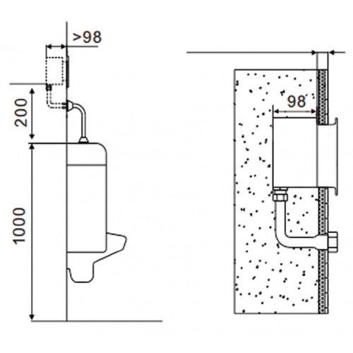 CREAVIT Кран для писсуара сенсорный ES4810