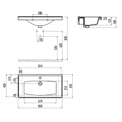 CREAVIT Раковина TF185 мебельная (85см)