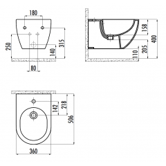 CREAVIT FREE Биде БЕЛЫЙ МАТОВЫЙ