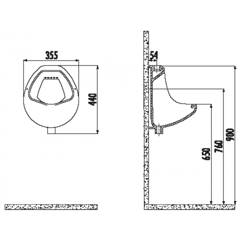 CREAVIT Писсуар TP600