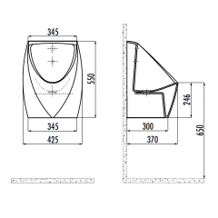 CREAVIT Писсуар сенсорный TP645