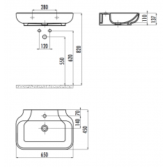 CREAVIT FREE Раковина (45*65 см)