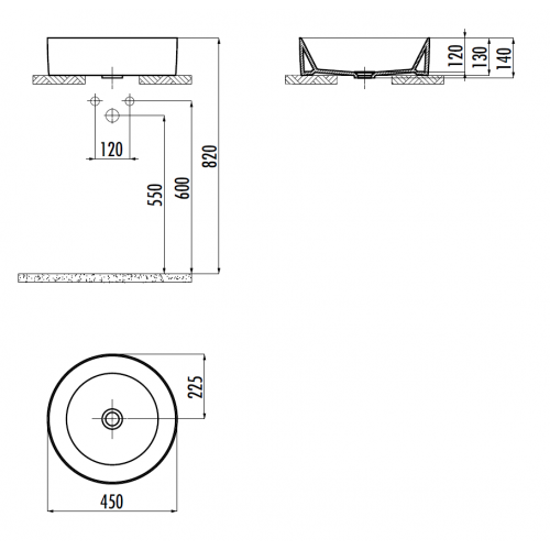 CREAVIT Раковина (45 см) NC045-00CB00E-0000