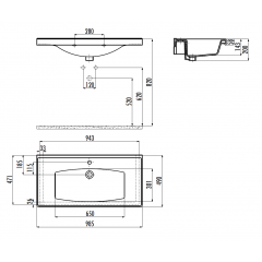 CREAVIT Раковина TF200 мебельная (100см)
