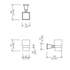 Devon Time Стакан подвесной, хром