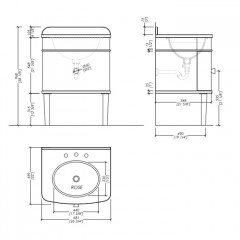 Devon Music Juninior Тумба под раковину 68х96.8 см, столешница NERO ASSOLUTO, цвет мебели CREAM (без раковины)