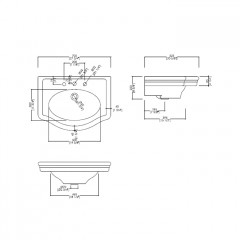 Devon New Etoile Пьедестал 31x29,5xh65,5 см, белый