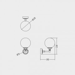 Devon Chelsea Светильник настенный IP20, абажур: стекло матовое, цвет фурнитуры: светлое золото