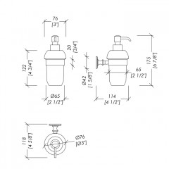 Devon First Class Дозатор для жидкого мыла белый, держатель и помпа цвет хром