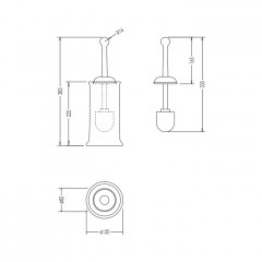 Devon New York ерш напольный, колба керамика белая, цвет: светлое золото