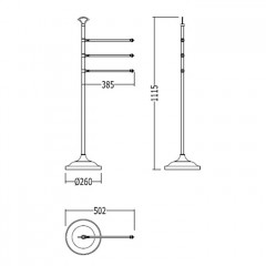 Devon&Devon Single Полотенцедержатель на подставке, хром