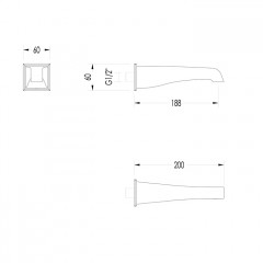 Devon Time Излив настенный одинарный, цвет хром