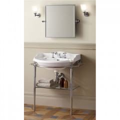 Devon Boston Консоль (81х88х50)с полотенцедержателями и стеклянной полочкой под раковину oxford, хром