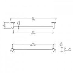 Devon&Devon New York Полотенцедержатель 58.5 см, золото