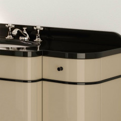 Devon&Devon Music Тумба под раковину 120,5 см. МДФ, снаружи высокогл.лак, Мраморная столешница цвета nero assolutoтумба цвет CREAM