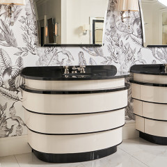 Devon Summertime Тумбочка под умыв.в краш.дереве PURE . со столеш.из черного mрамора nero marquinha, 1250х620х890 мм, с 3 отв.под смесит(без раковины)