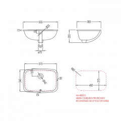 Devon Swindon Раковина встраиваемая под столешницу (55,5х38,5 cм), цвет: черный (все раковины С ДЕФЕКТАМИ на ЭМАЛИ)